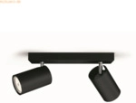 Signify Philips Kosipo Spot 2flg. exkl LM 2x5,5W Schwarz
