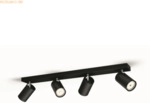 Signify Philips Kosipo Spot 4flg. exkl LM 4x5,5W Schwarz