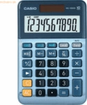 Casio Tischrechner MS-100EM 10-stellig Batterie/Solar-Betrieb blau