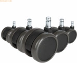 HJH Stuhlrolle ROLO FREE 619027 Hartboden 11x65mm 5 St&uuml;ck