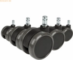 HJH Stuhlrolle ROLO 619010 Hartboden 11x65mm 5 St&uuml;ck