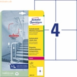 Avery Zweckform Etiketten antimikrobiell 105x148mm permanent transpare