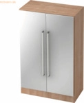 mcbuero.de Schrank Solid 3OH BxTxH 80x42x127cm Griff CE Nussbaum/Silbe
