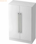 mcbuero.de Schrank Solid 3OH BxTxH 80x42x127cm Griff CE Wei&szlig;/Wei&szlig;