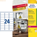 Avery Zweckform Etiketten wetterfest Polyester wei&szlig; 63,5x33,9mm VE=192