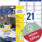 Avery Zweckform Adressetiketten ultragrip 63,5x38,1mm wei&szlig; VE=210 Etik