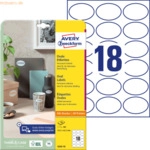 Avery Zweckform Etiketten oval A4 63,5x42,3mm 10 Bogen/180 Etiketten w