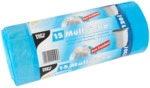 PapStar M&uuml;lls&auml;cke mit Zugband - 120 L LDPE blau 15 St&uuml;ck.