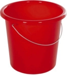 Eimer - Plastik rund 10 Liter rot.