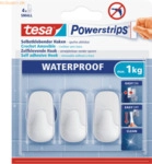 6 x Tesa Klebehaken Powerstrips S Kunststoff wei&szlig; Tragf&auml;higkeit 1kg wa