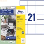 Avery Zweckform Adressetiketten ultragrip 70x41mm wei&szlig; VE=210 Etikette