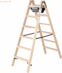 Munk Stehleiter Holz 33812 beidseitig 2x6 Stufen