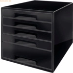 Leitz Schubladenbox Cube 5 Schubladen PS schwarz/wei&szlig;