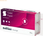 Satino Toilettenpapier 043030 Prestige 4-lagig hochwei&szlig; 150 Blatt 8 Ro
