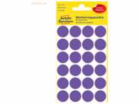 10 x Avery Zweckform Markierungspunkte violett DM 18mm VE=96 Etiketten