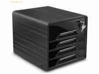 CEP Schubladenbox Smoove Secure 4 Schubladen 7-311S abschließbar schwa