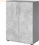 mcbuero.de Schrank Serie 9 3OH BxTxH 80x42x110cm Griff BS Graphit/Beto