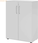 mcbuero.de Schrank Serie 9 3OH BxTxH 80x42x110cm Griff BS Grau