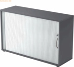mcbuero.de Rolladenschrank 2 OH BxTxH 120x40x74,8cm Griff BM Graphit/S