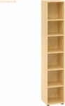 mcbuero.de Regal 6OH 80x40x215,6cm Ahorn