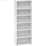 mcbuero.de Regal 6OH 80x40x215,6cm Wei&szlig;
