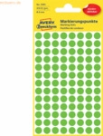 Avery Zweckform Markierungspunkte 8mm gr&uuml;n wiederabl&ouml;sbar VE=416 St&uuml;ck