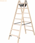 Munk Stehleiter Holz 33814 beidseitig 2x7 Stufen