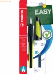 5 x Stabilo Schulf&uuml;ller Easybuddy Feder M schwarz/limette