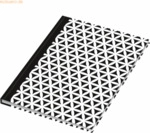 RNK Notizbuch 'black & white Flowers' A5 dotted 96 Blatt