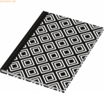 RNK Notizbuch 'black & white Rhombus' A5 dotted 96 Blatt