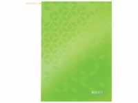 6 x Leitz Notizbuch Wow A5 80 Blatt liniert grün