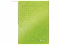6 x Leitz Notizbuch Wow A5 80 Blatt kariert grün