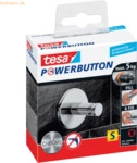 4 x Tesa Klebehaken Powerbutton Universal S Tragf&auml;higkeit 5kg rund chr