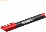 12 x Kores Permanentmarker XP2 3-5mm Keilspitze rot