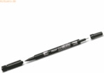 Pilot Permanentmarker Twinmarker 0,3/0,5mm Rundspitze schwarz