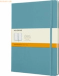 Moleskine Notizbuch XL 19x25cm liniert Hardcover 96 Blatt riffblau