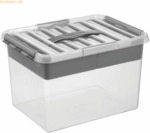 Sunware Aufbewahrungsbox mit Deckel 22 Liter 260x400x300mm transparent