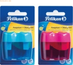 4 x Pelikan Doppeldosenspitzer Flower 40x48x40mm farbig sortiert Blist