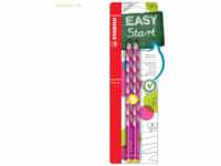 5 x Stabilo Bleistift Easygrap HB pink Blisterkarte VE=2 Stück