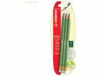 10 x Stabilo Bleistift Greengraph mit Radierer HB