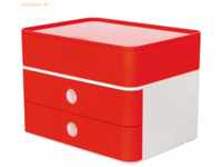 HAN Schubladenbox Smart-Box Plus Allison 2 Schübe cherry red/snow whit