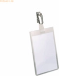 Durable Namensschild mit Clip 90x60mm transparent VE=25 St&uuml;ck
