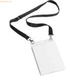 Durable Event-Namensschild A6 transparent / schwarzes Band VE=10 St&uuml;ck