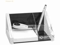 Wedo Schreibtischbutler Exclusiv Acryl incl. Zettelbox 150 Blatt glask