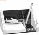 Wedo Schreibtischbutler Exclusiv Acryl incl. Zettelbox 150 Blatt glask