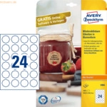 Avery Zweckform Etiketten Blumenform 40,8 x 40,3 mm wei&szlig; wiederabl&ouml;sba