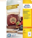 Avery Zweckform Etiketten Blumenform 60 x 59,5 mm wei&szlig; wiederabl&ouml;sbar