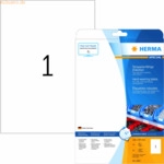 HERMA Etiketten Folie wei&szlig; 210x297mm Special A4 LaserCopy VE=10 St&uuml;ck