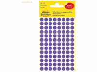 10 x Avery Zweckform Markierungspunkte violett DM 8mm VE=416 Etiketten