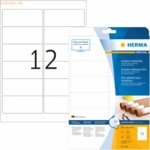 HERMA Etiketten Outdoor Klebefolie wei&szlig; 99,1x42,3mm Special A4 VE=120